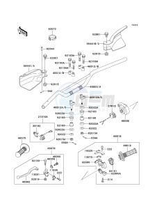 KDX 220 A [KDX220R] (A10-A12) [KDX220R] drawing HANDLEBAR