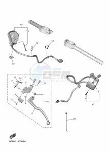 YZF690-U YZF-R7 (BJT1) drawing HANDLE SWITCH & LEVER