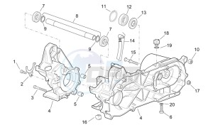 Sonic 50 H2O drawing Central crank - Case set