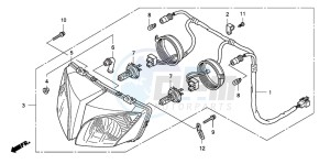 CBF1000T drawing HEADLIGHT