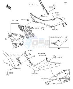 Z1000 ABS ZR1000GEF FR GB XX (EU ME A(FRICA) drawing Side Covers