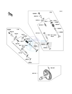 MULE_610_4X4 KAF400ABF EU drawing Valve(s)/Camshaft(s)