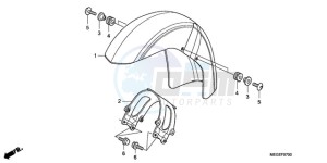 VT750CA9 Ireland - (EK / MME ST) drawing FRONT FENDER