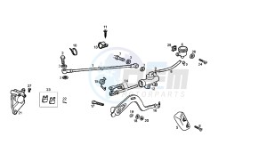 SENDA SM X-TREM - 50 CC 2T EU2 drawing REAR BRAKING SYSTEM