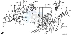 TRX500FPAD TRX500FPA ED drawing CYLINDER HEAD