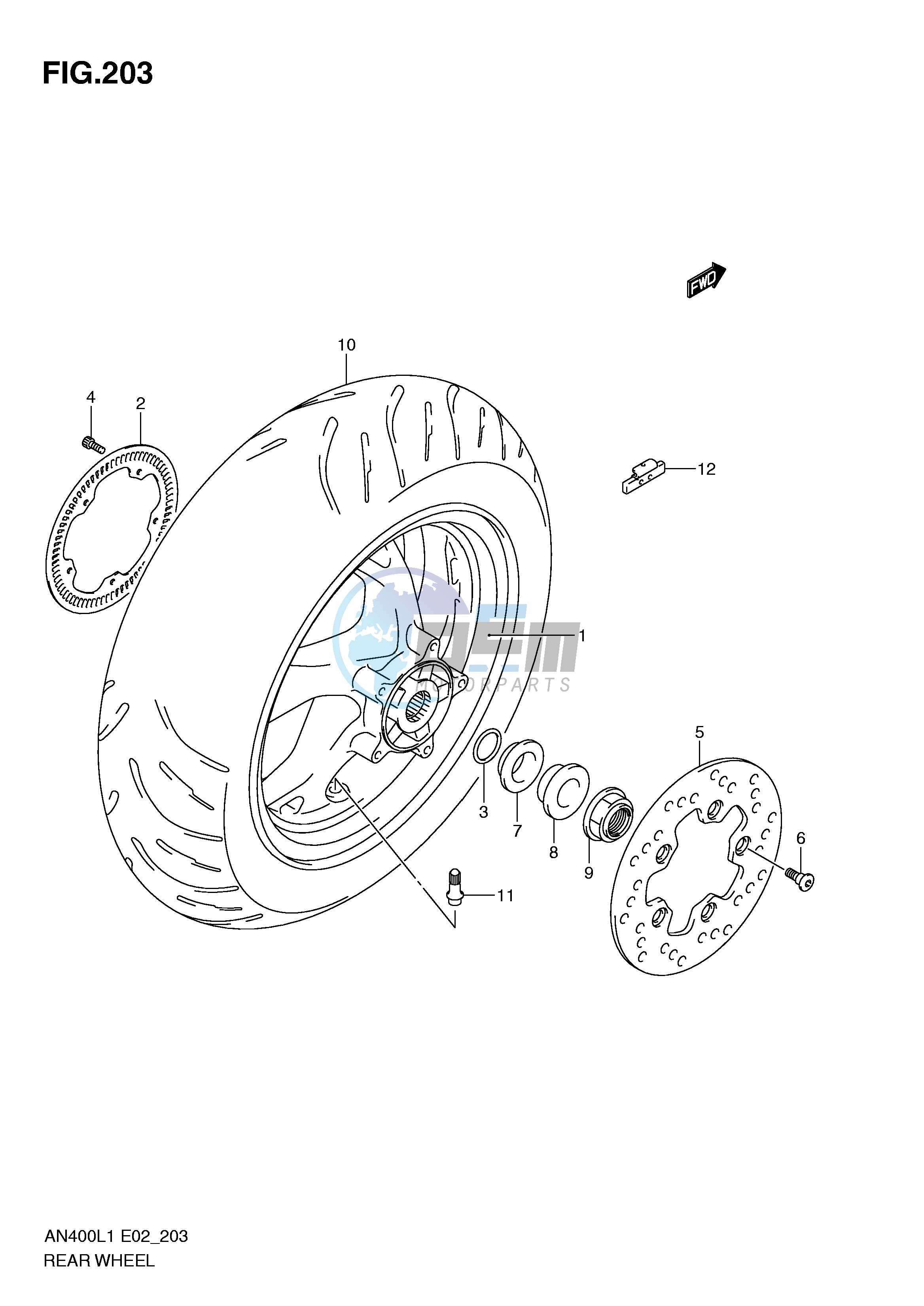 REAR WHEEL (AN400AL1 E19)