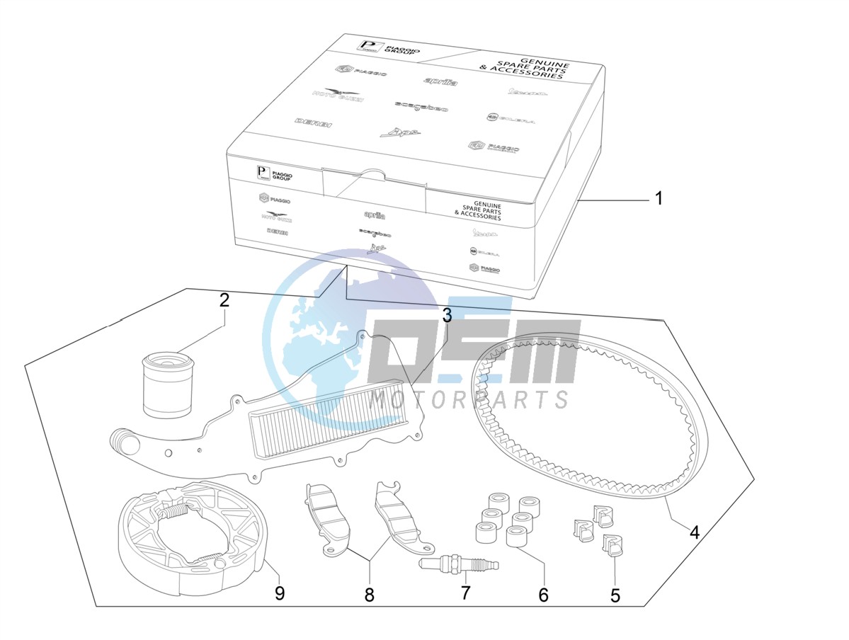 Complete wear and maintenance kit