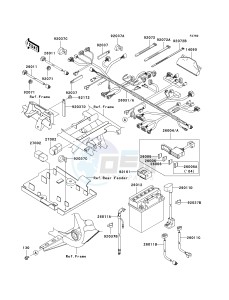 KVF 700 A [PRAIRIE 700 4X4] (A1-A2) [PRAIRIE 700 4X4] drawing CHASSIS ELECTRICAL EQUIPMENT