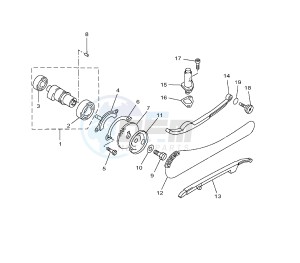 VP X-CITY 250 drawing CAMSHAFT AND TIMING CHAIN