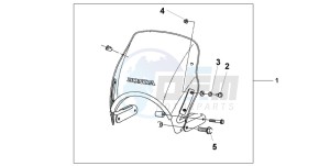 CB1300SA CB1300SUPERBOLD'OR drawing FLY SCREEN