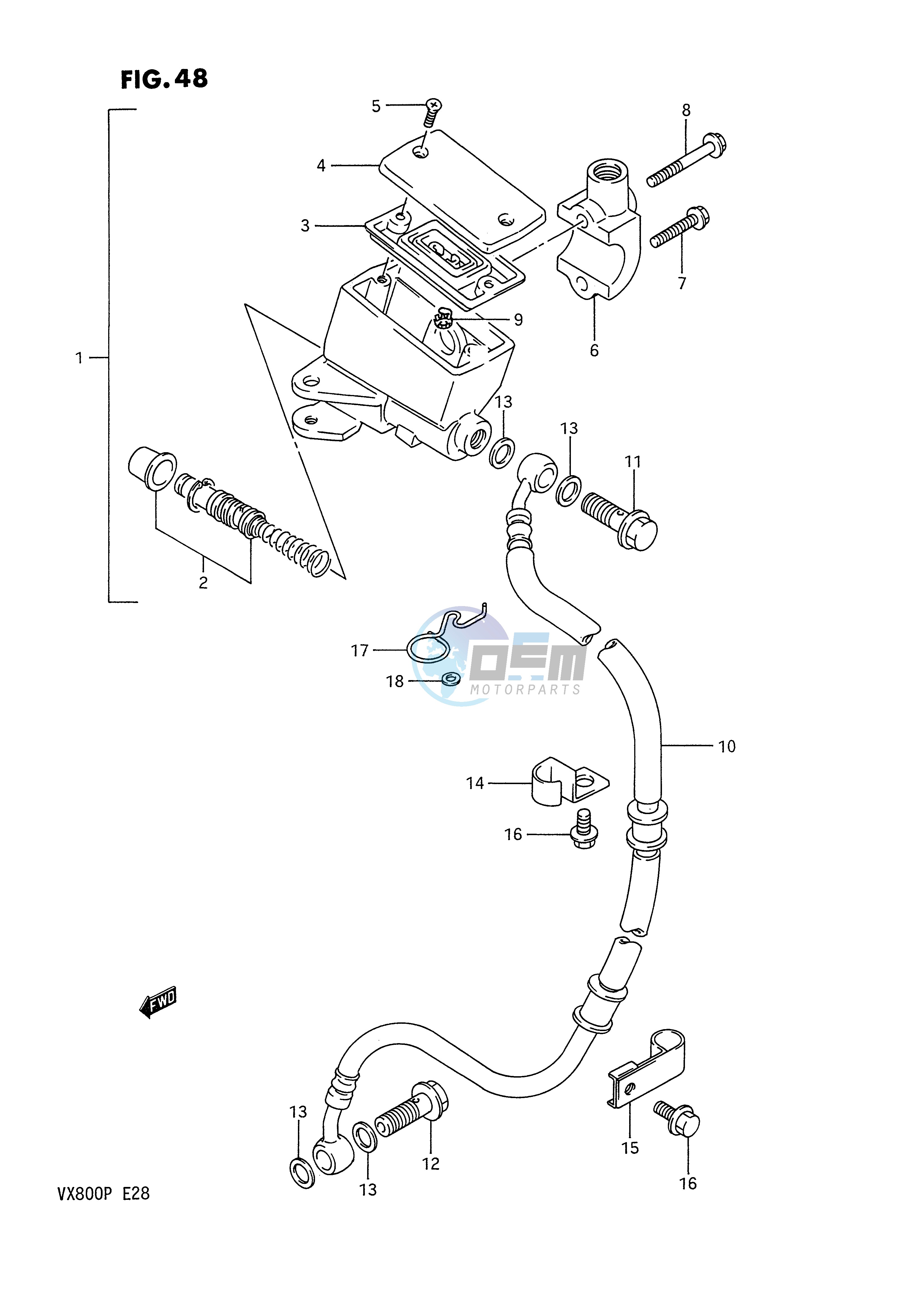 FRONT MASTER CYLINDER (MODEL L M N)