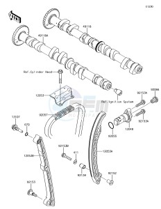 JET SKI ULTRA 310X JT1500LEF EU drawing Camshaft(s)/Tensioner