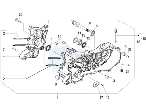 Fly 100 4t 2008 drawing Crankcase