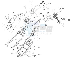 RSV4 1000 Racing Factory E4 ABS (EMEA, LATAM) drawing Rear body