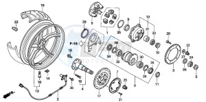 VFR800A drawing REAR WHEEL