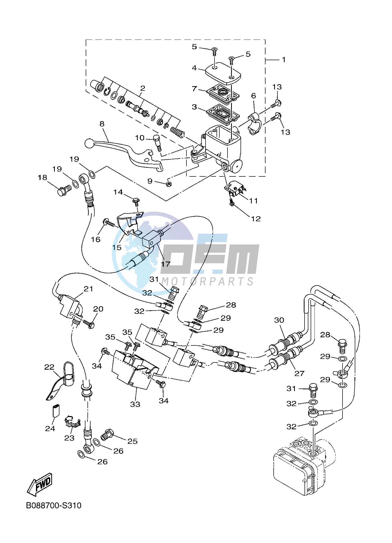 FRONT MASTER CYLINDER