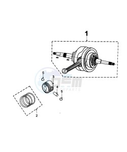 DJANGO 125 ALLURE drawing CRANKSHAFT AND ZUIGER