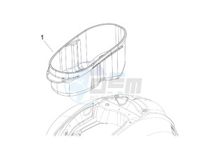 Granturismo 200 L USA drawing Helmet housing - Undersaddle