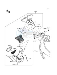 NINJA ZX-6R ZX600R9F FR GB XX (EU ME A(FRICA) drawing Air Duct