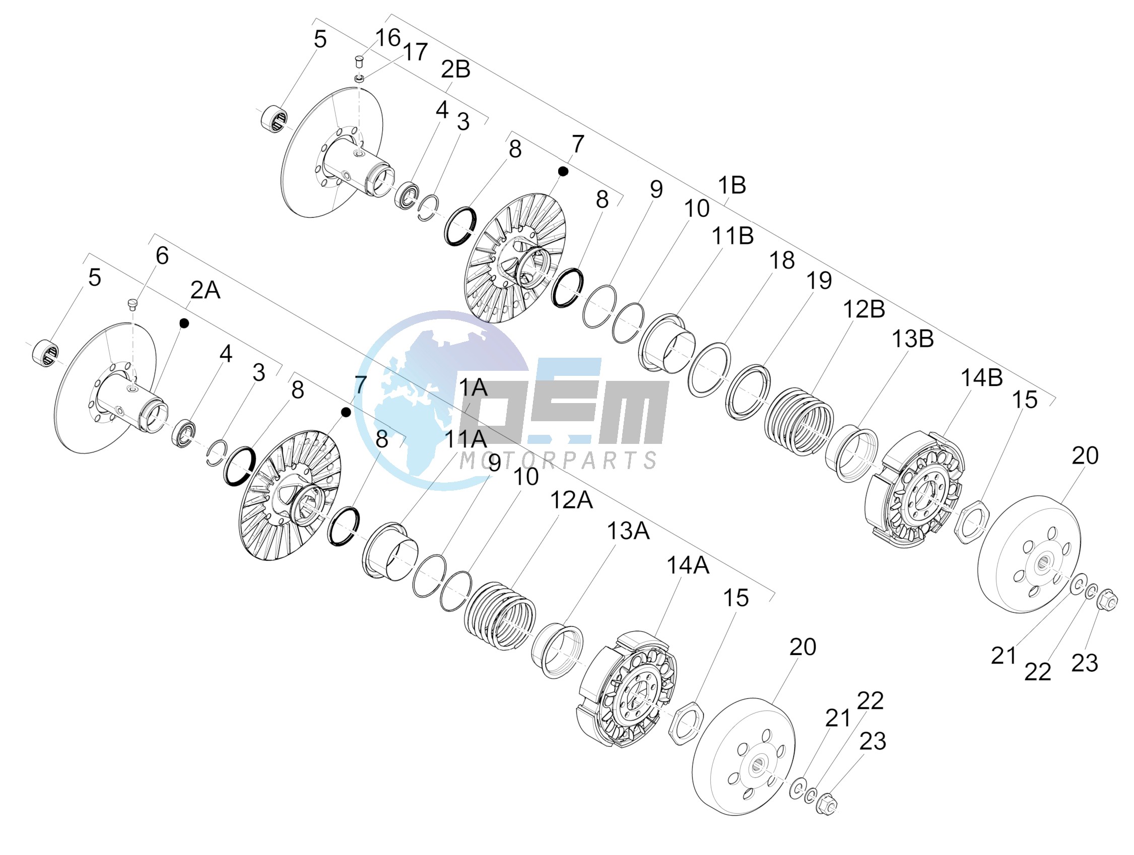 Driven pulley