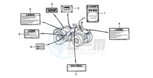 TRX450FM drawing CAUTION LABEL (A)