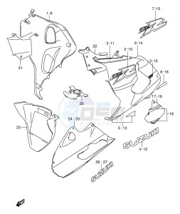 TL1000R (E2) drawing UNDER COWLING (MODEL Y)