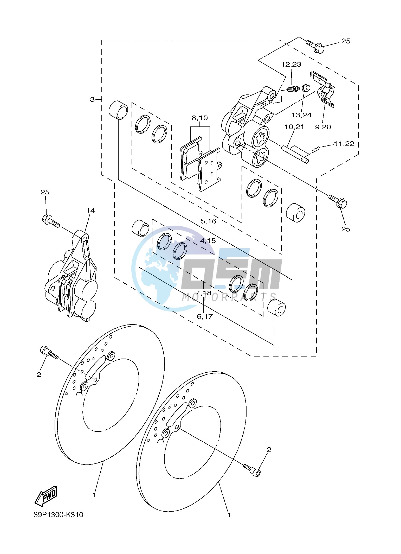 FRONT BRAKE CALIPER