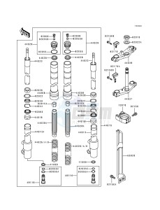 KX 100 B [KX100] (B5-B7) [KX100] drawing FRONT FORK-- KX100-B7- -