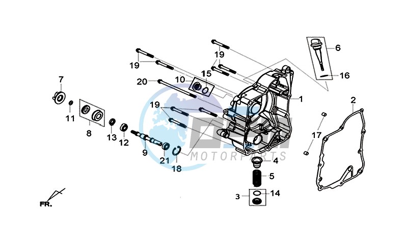 R.CRANK CASE COVER