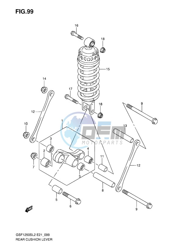 REAR CUSHION LEVER