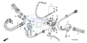 CBR1000RR9 Korea - (KO / HRC MME) drawing HANDLE LEVER/SWITCH/CABLE