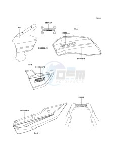 ZR 1200 A [ZRX1200R] (A4-A5) drawing DECALS-- RED- --- A4- -