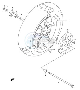 AY50 (P19) katana drawing FRONT WHEEL (MODEL K1 K2 K3)