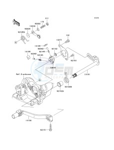 KX 450 E (KX450F MONSTER ENERGY) (E9FA) E9F drawing GEAR CHANGE MECHANISM