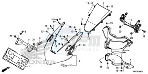 CBR1000S2H 2ED - (2ED) drawing UPPER COWL