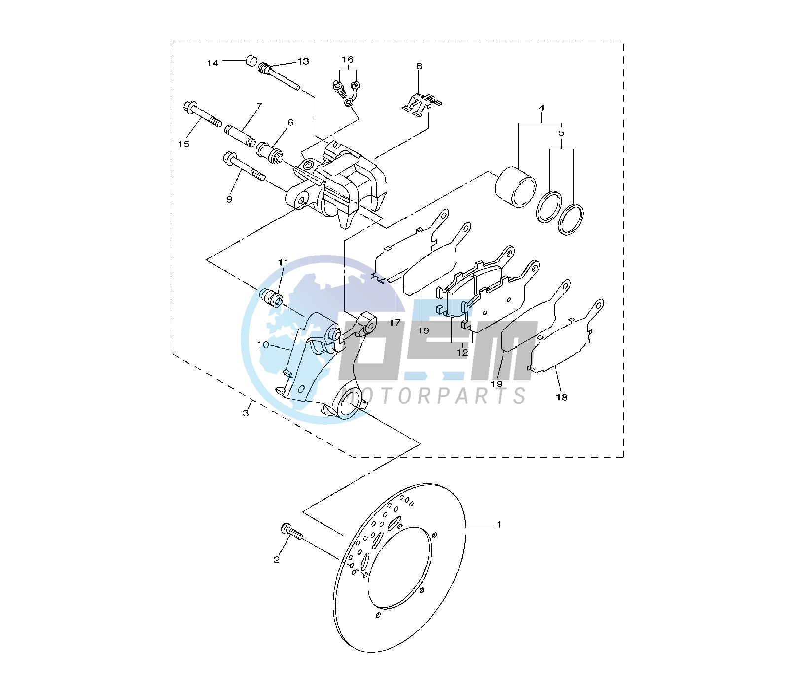 REAR BRAKE CALIPER