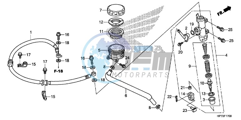 RR. BRAKE MASTER CYLINDER