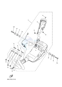 MTM850 MTM-850 XSR900 (B901) drawing EXHAUST