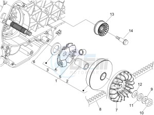 GT 250 ie 60 deg (Euro 3) drawing Driving pulley