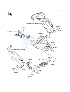 ER-6f ABS EX650D9F GB XX (EU ME A(FRICA) drawing Cowling Lowers