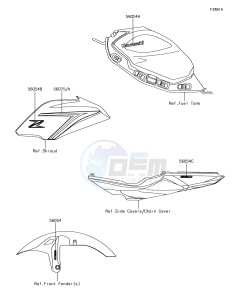 Z650 ER650HHF XX (EU ME A(FRICA) drawing Decals(Black)