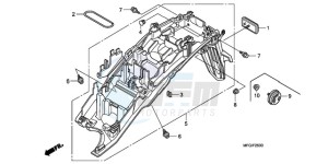 CB600FAA F / ABS CMF 25K drawing REAR FENDER