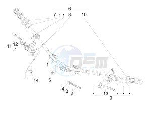 Fly 50 4T 4V USA (EMEA) drawing Handlebars - Master cil.