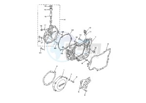 YZ 125 drawing CRANKCASE COVER