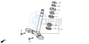 CB600F2 CB600S drawing STEERING STEM