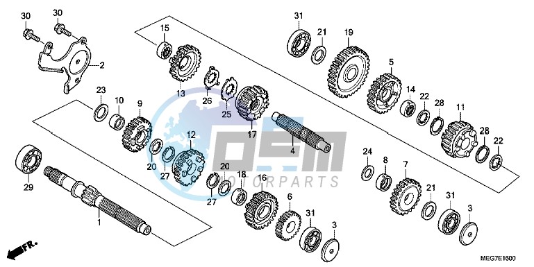 TRANSMISSION (VT750C2B/C2S/CS/C/CA)