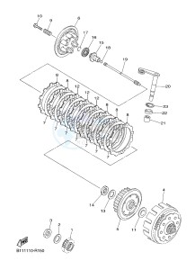 YZ450F (B111 B112 B113 B114) drawing CLUTCH