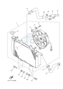 YFZ450R YFZ450RSE YFZ450R SPECIAL EDITION (1TD6 1TD7) drawing RADIATOR & HOSE