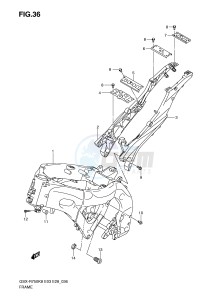 GSX-R750 (E3-E28) drawing FRAME (MODEL K8 K9)