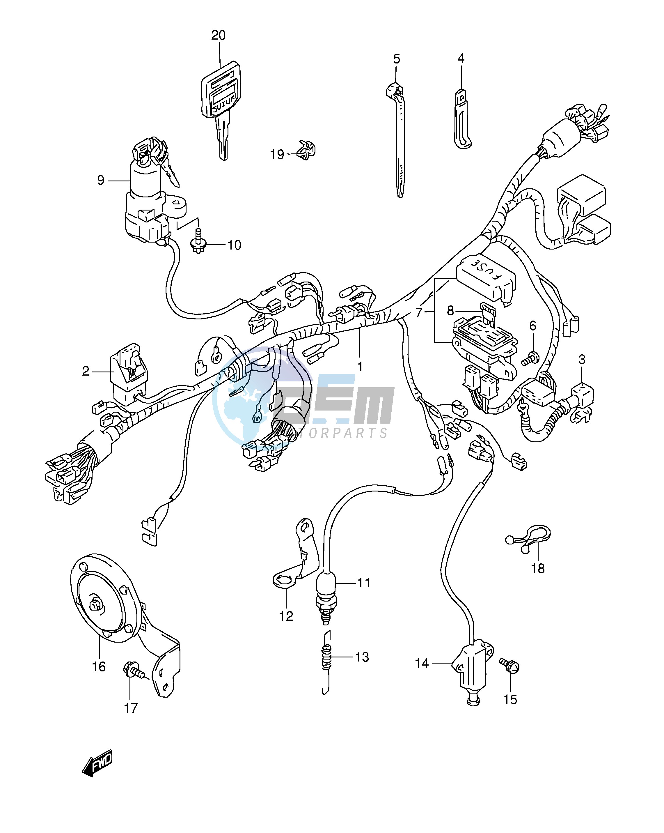 WIRING HARNESS (MODEL M N P R)